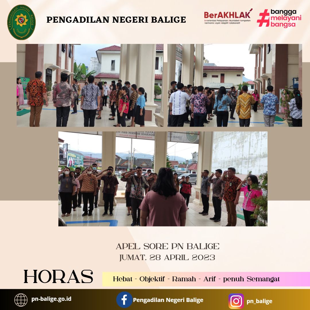 Apel JUMAT Sore PN Balige,  28 APRIL 2023